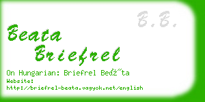 beata briefrel business card